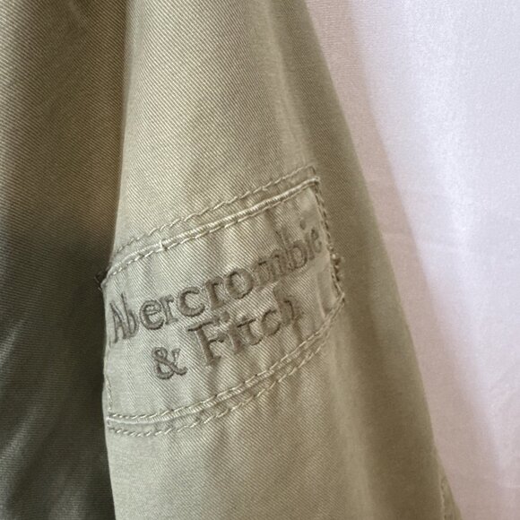 Abercrombie & Fitch Military Field Jacket Men’s M Olive Green 100% Cotton Y2K - Picture 2 of 8